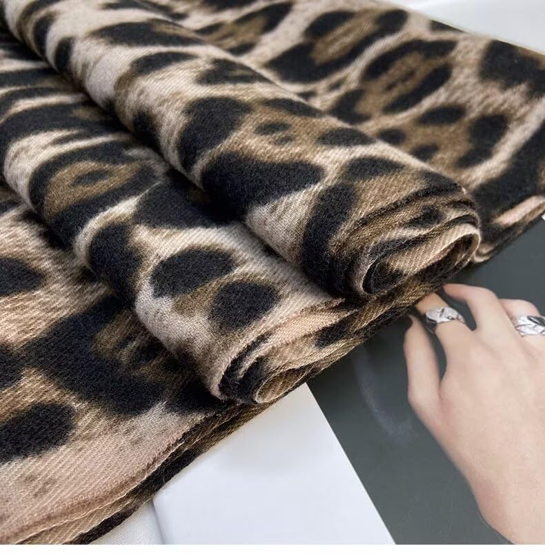 Winter Classic-Leopard-Scarf for Women - Soft Warm Faux-Cashmere Shawl Wrap Scarves with Tassels(28' X 71'')2