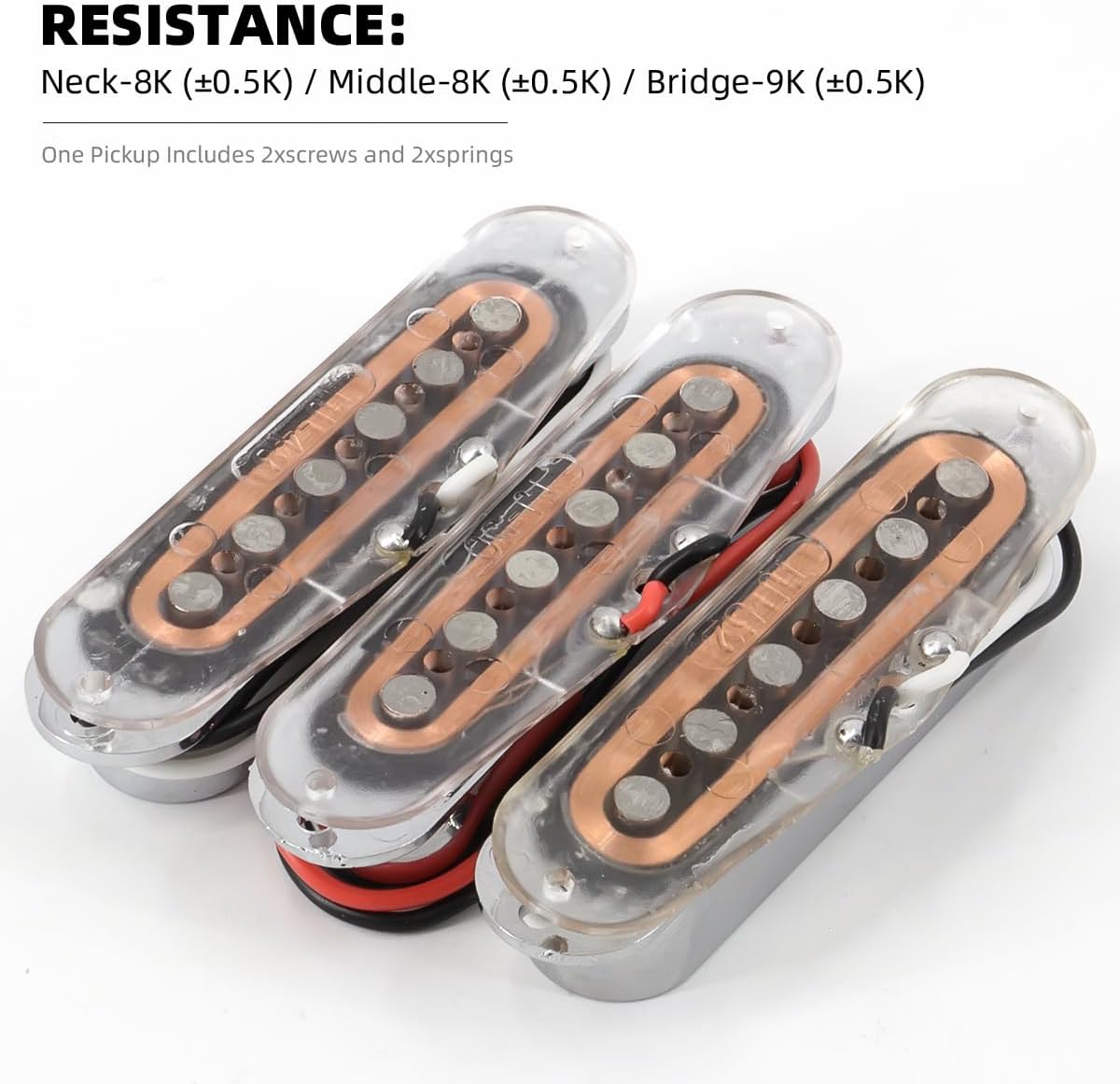 Alnico 5 Strat Pickup Single Coil Pickups Set SSS for Stratocaster Electric Guitar Replacement Part (Chrome)