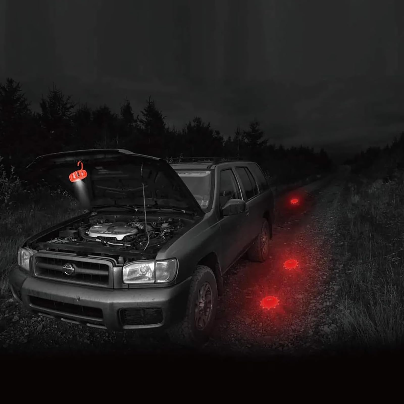 3 pezzi luce di emergenza auto, luci di avvertimento magnetico, luci di emergenza a LED a prova di acqua con 9 modalità di luce lampeggiante per auto, incidenti stradali, guasti, camion