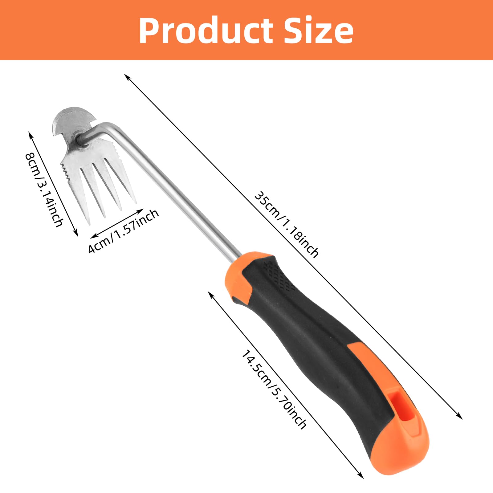 Attrezzo Per Diserbo Manuale OCCOUMR - In Acciaio Inox Con Manico, Per Denti Di Leone E Erbacce | Giardinaggio Preciso - Foto 3