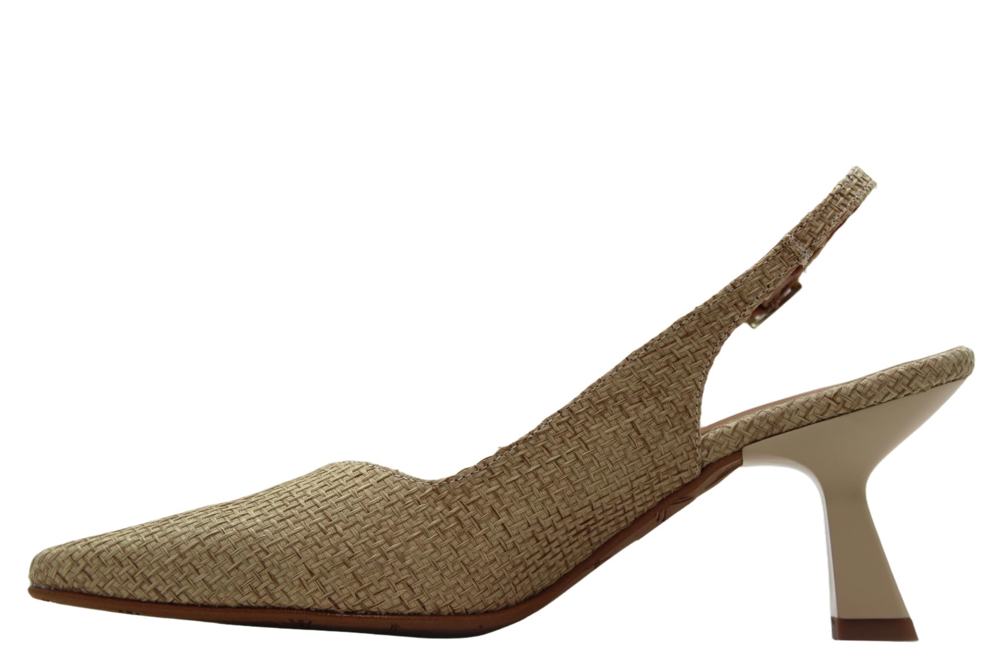 Daniela Vega - Zapato de salón Destalonado,tacón Kitten,de Rafia,Puntera Fina,Escotado,Elegante para: Mujer