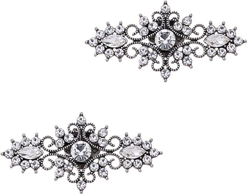 Ruihfas 1 par de zapatos de moda para mujer, decoración extraíble de diamantes de imitación, accesorios para zapatos de tótem