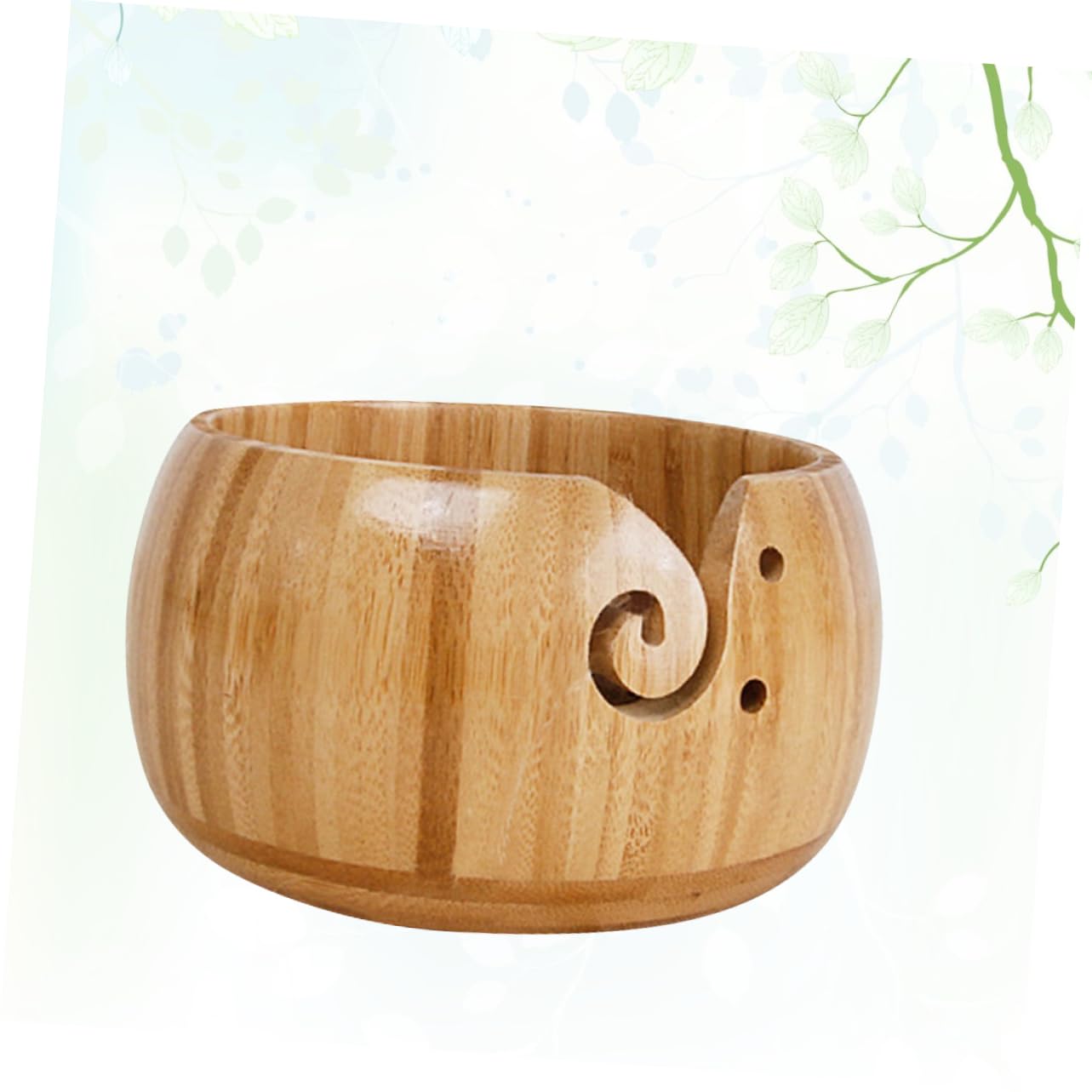 Operitacx Ciotola Legno Per Gomitoli Organizer Per Uncinetto e Maglieria Design Elegante e Funzionale Senza Coperchio Per Conservare Lana e Accessori Creativi