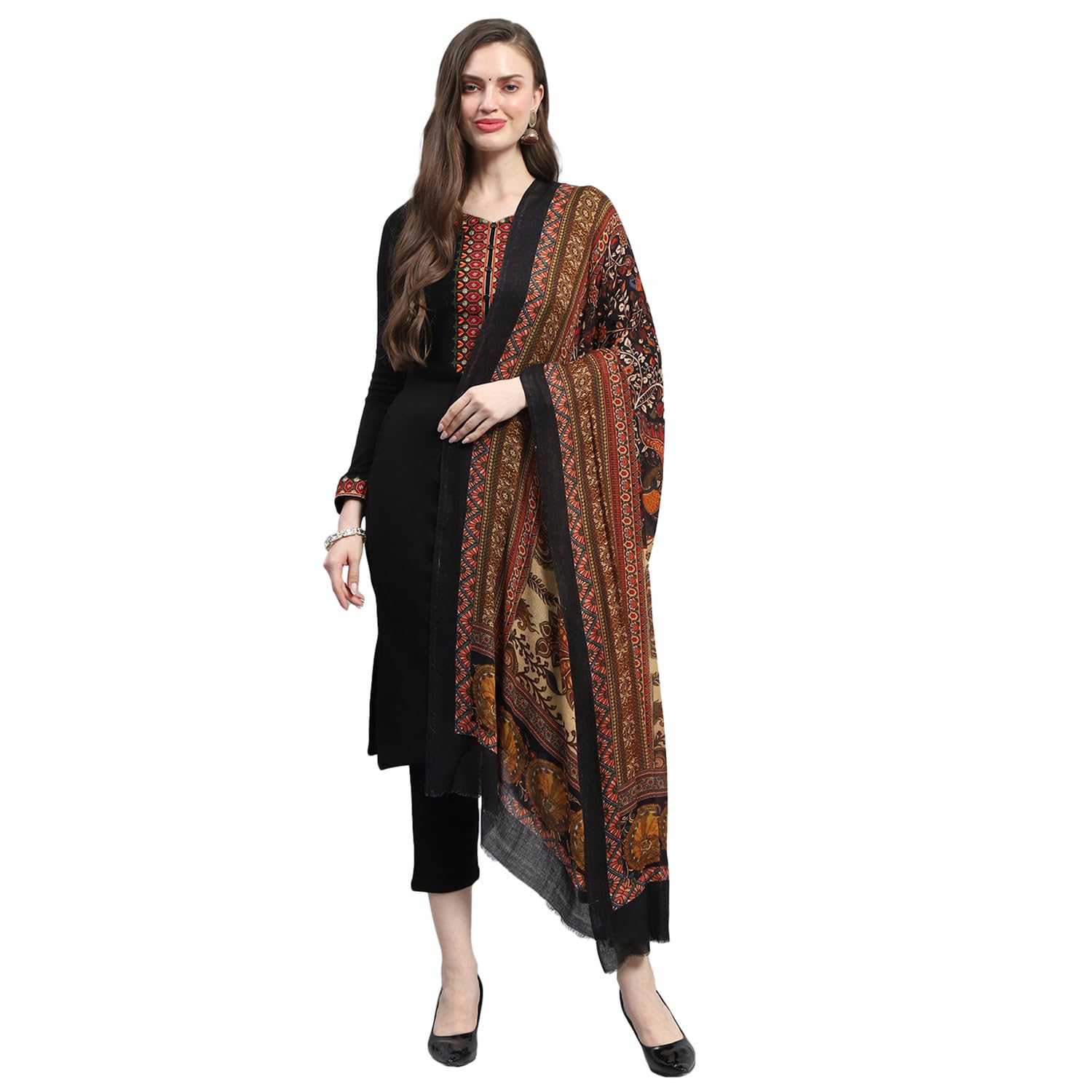monte carlo Womens Self Design Reversible Shawl (224SHW7085)-picture-37