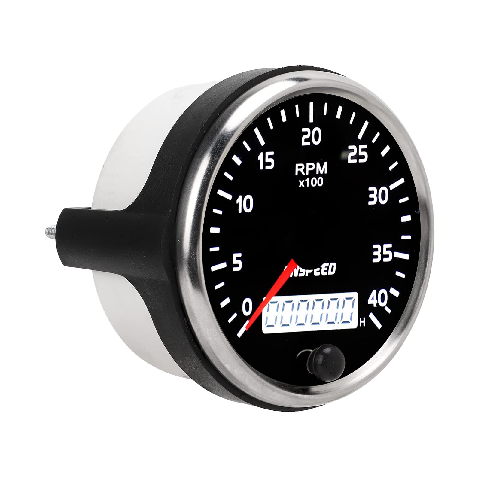 Contagiri da 85 Mm/3,35 Pollici, Contagiri per Barca 0‑4000 Giri/min con Display LCD, Impermeabile IP67 per Auto 12/24 V, Camion, Barca, Motore, Motore a Benzina 1‑8 Cilindri