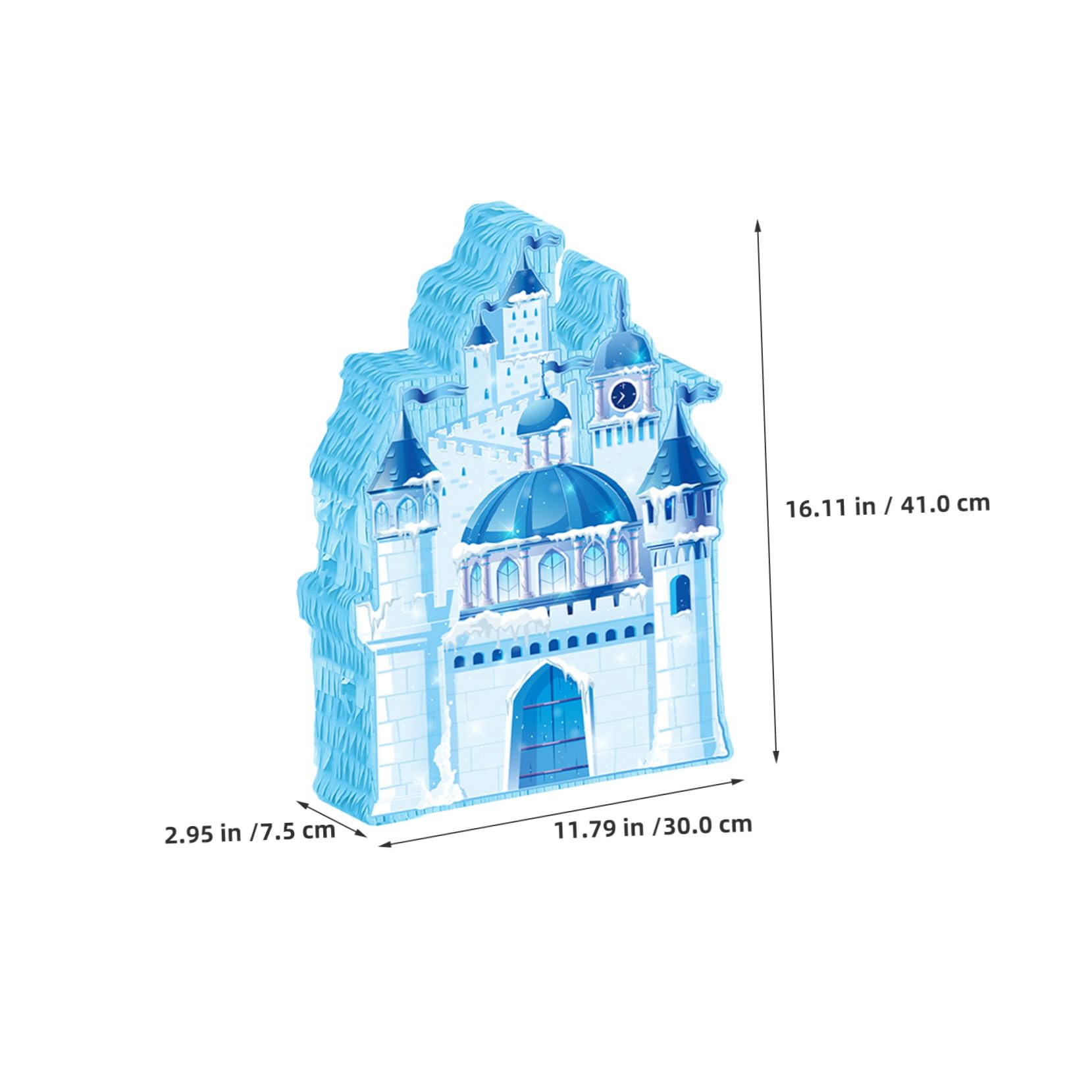 iplusmile Piñata Castillo Princesa Azul Fiesta Infantil con Vendas Bate y Confeti para Cumpleaños de Niñas Decoración Colgante para Navidad y Temática Invierno