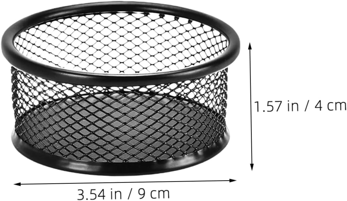 Zerodeko 3Pcs Black Iron Mesh Paper Clip Holder Dispenser for Office Desk