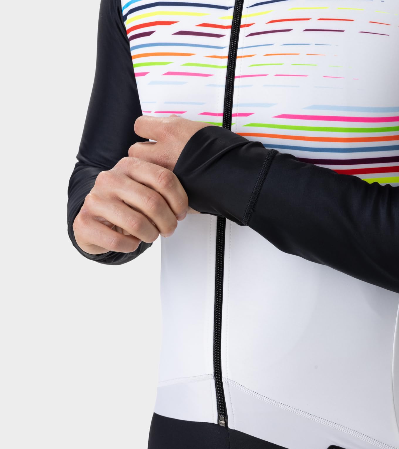 Alé Cycling Męska koszulka z długim rękawem z logo PR.S, biała, L