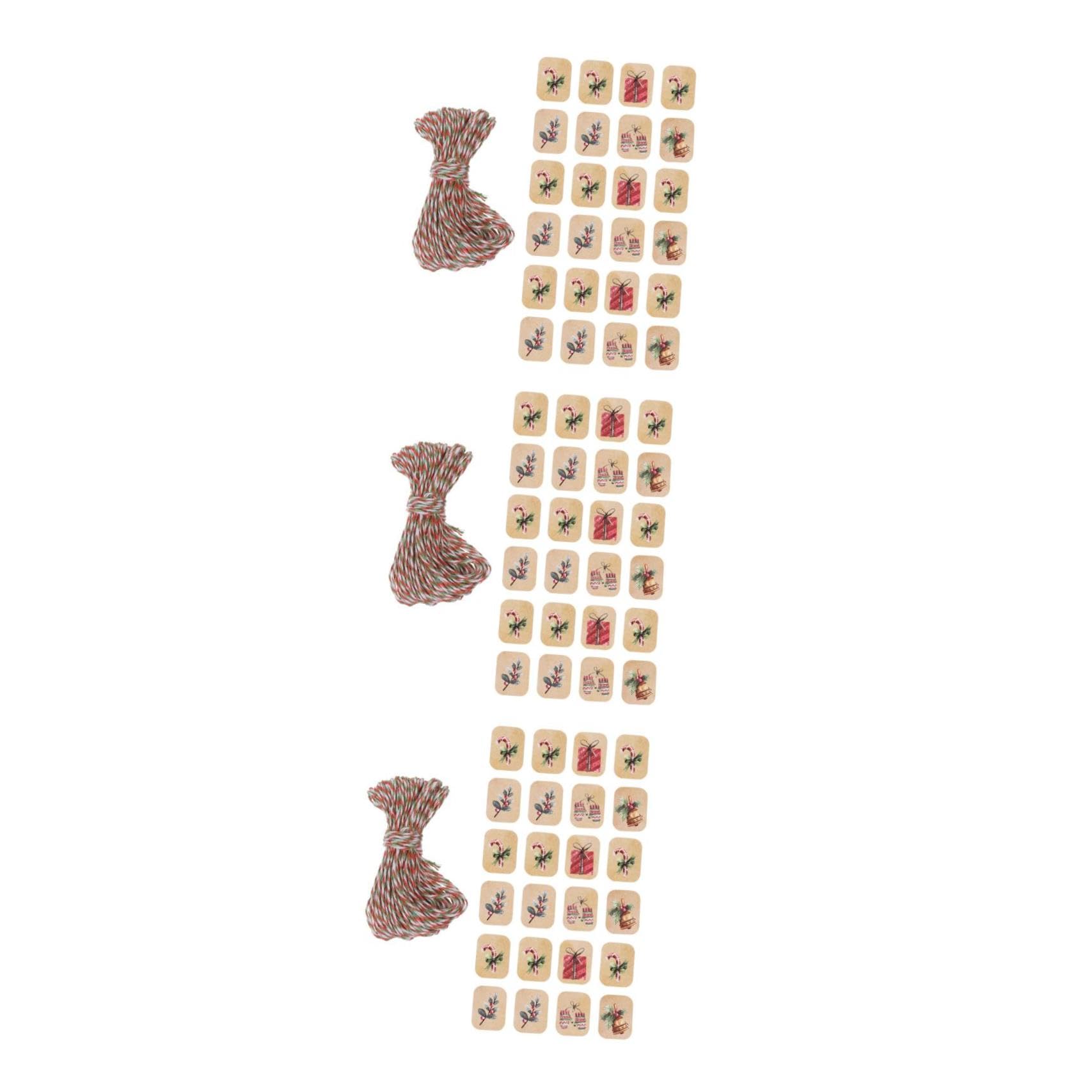 FOMIYES 3 Set Cartellino Natalizio Carta Di Benedizione Di Natale Etichette Natalizie Etichette Natale Tag Natale Tag Del Festival Etichetta Di Babbo Natale Appesa 250 Pezzi*3
