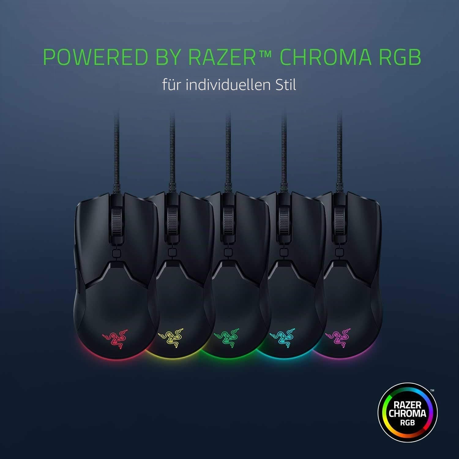 Razer Viper Mini Ultralight Gaming Mouse - Schnellste Gaming Switches - 8500 DPI Optischer Sensor - Chroma RGB Unterleuchtung - 6 programmierbare Tasten - Zugfreies Kabel - Klassisches Schwarz