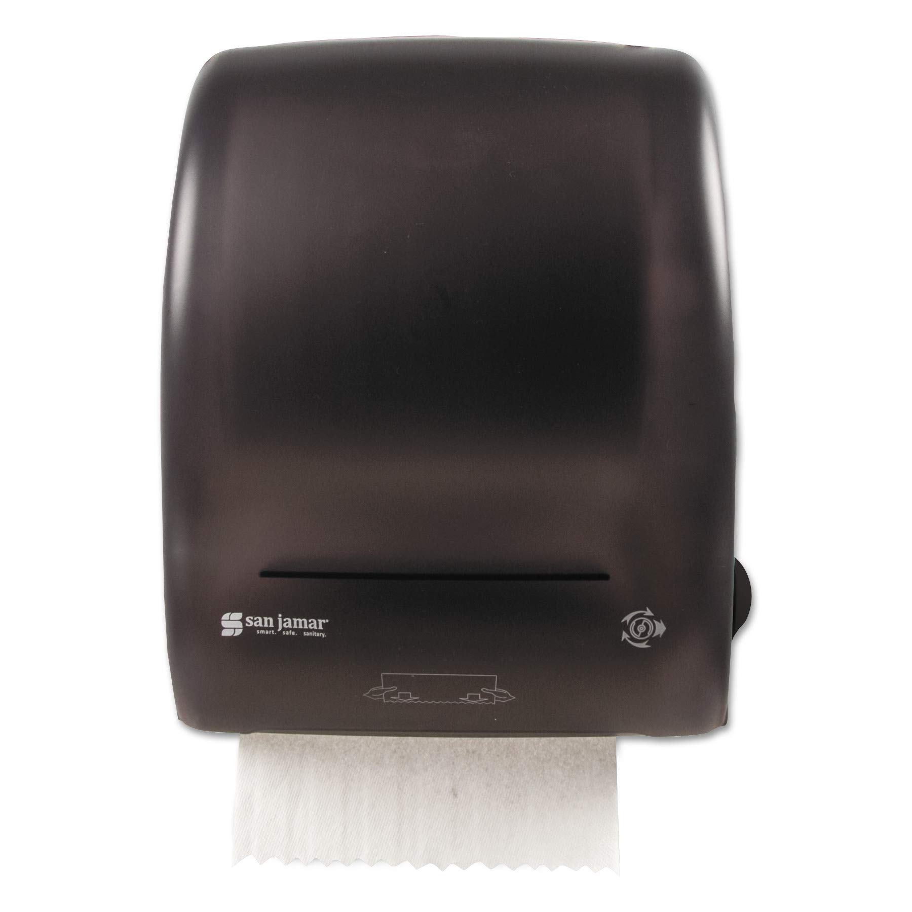 San Jamar Centerpull Dispenser di asciugamani di carta con imbuto regolabile per bagno, cucina e ristoranti, in plastica, 34 x 27 x 25 cm, nero