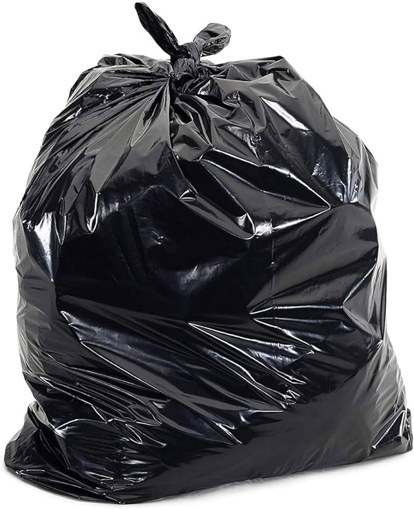 Robustt Trash Bags, Pack of 1 Extra-large Black Heavy Duty Trash Can Liners,Trash bags Garbage Bags for Indoor and Outdoor Use