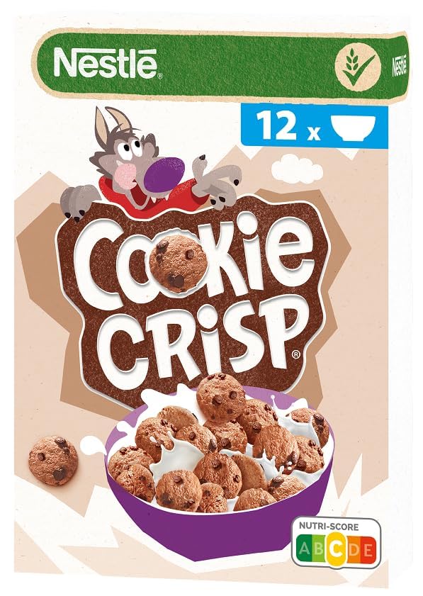 Cereales para el desayuno Nestlé COOKIE CRISP con sabor a chocolate, 12 x 375 g (4,5 kg)