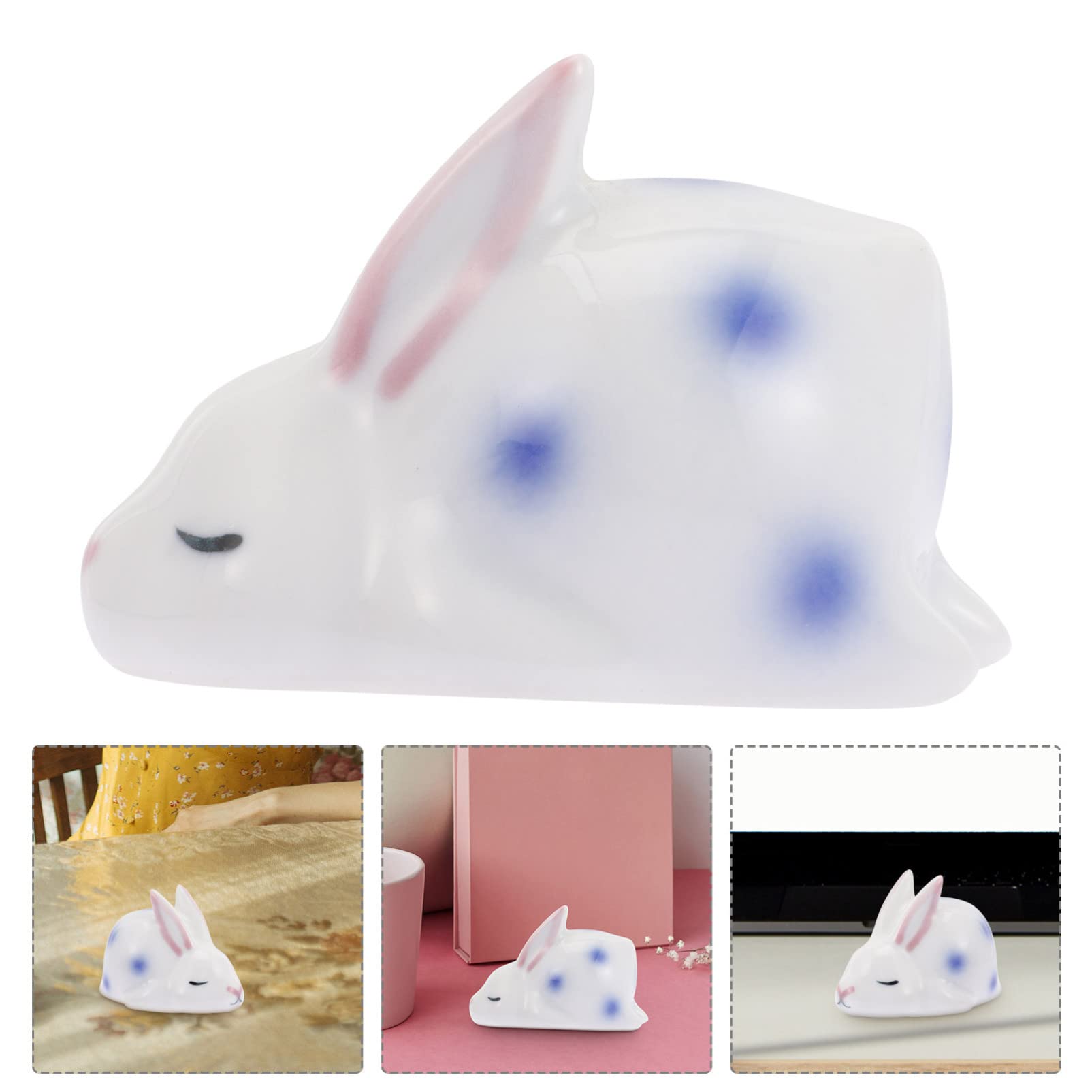 YARNOW Conigli in Ceramica Adorabili Ornamenti Forma Di Coniglio Decorazioni Da Tavolo Forma Di Coniglio Squisita Fattura Design Artistico Semplice Ed Elegante