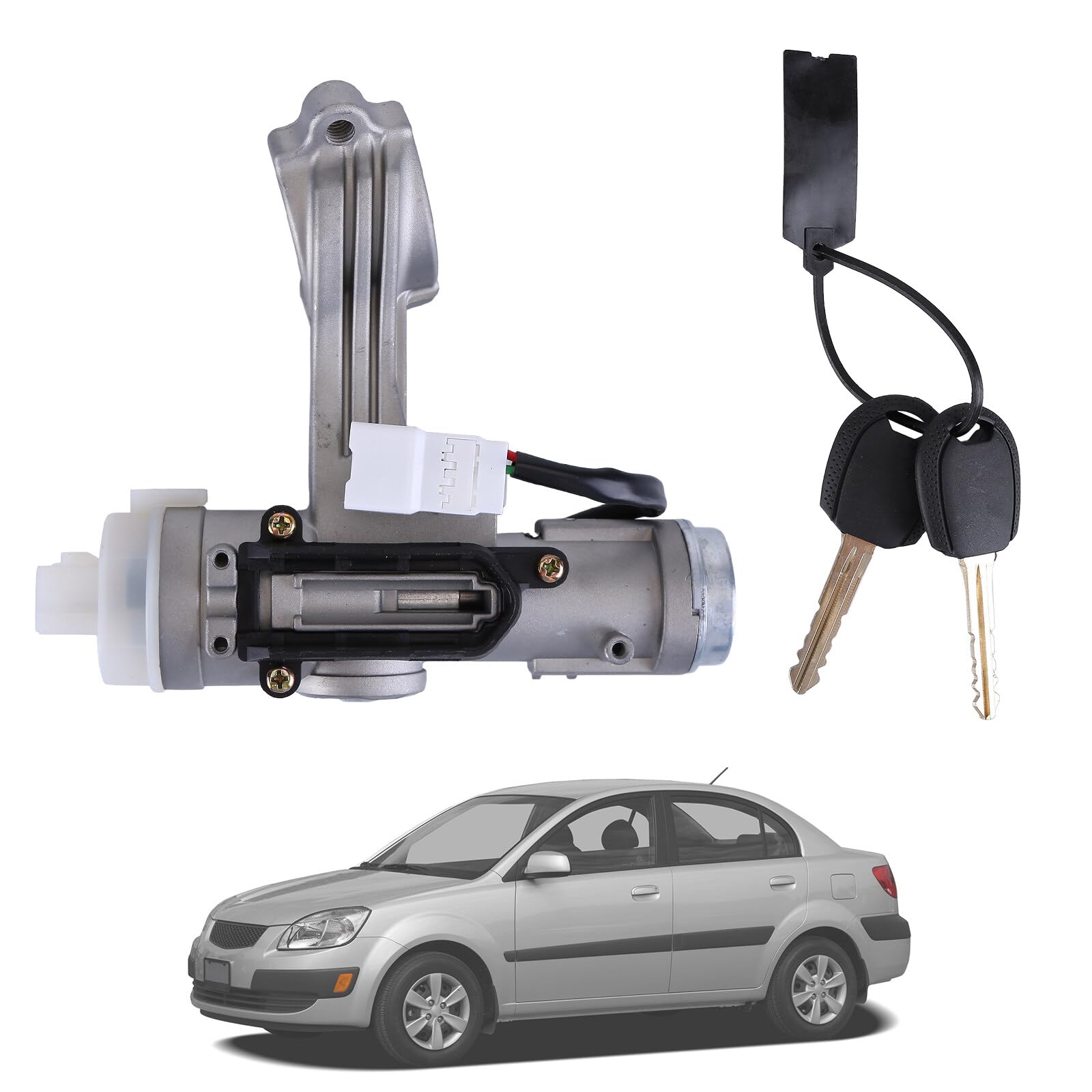 Vorally Ignition Switch Lock Cylinder Assembly with 2 Keys Compatible with  2006-2009 Kia Rio5 2006-2010 Kia Rio Ignition Lock Cylinder with Key Switch  Ignition Key Switch Lock Replace 81900-1GL00, Lock Cylinders - Amazon Canada