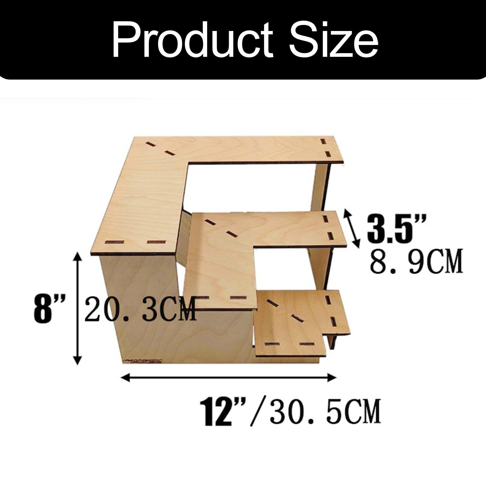 Expositor de Mesa de 3 Niveles para Comercio Minorista, Estante de Esquina para de Vendedores, con Estantes para Postres.