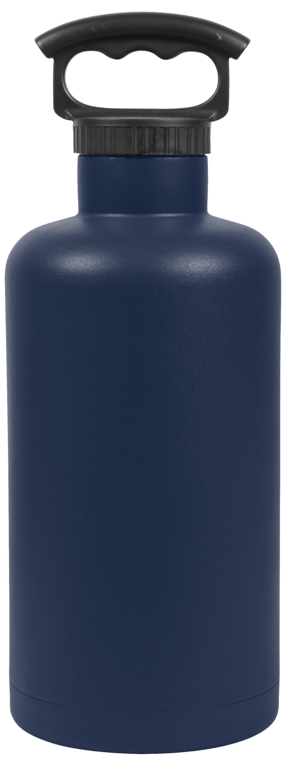 FIFTY-FIFTY Growler, Double Wall Vacuum Insulated Water Bottle, Stainless Steel, 3 Finger Cap with Standard Top, 64 oz./1.9L