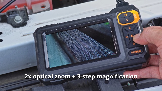 Image of Endoscope Camera with Light, 1920P HD Borescope Inspection Camera with 4.3 inch IPS Screen, AukonVee IP67 Waterproof with 8 LEDs & 16.5ft Semi-Rigid Snake Camera for Automotive Pipe Tools Gadgets for Men