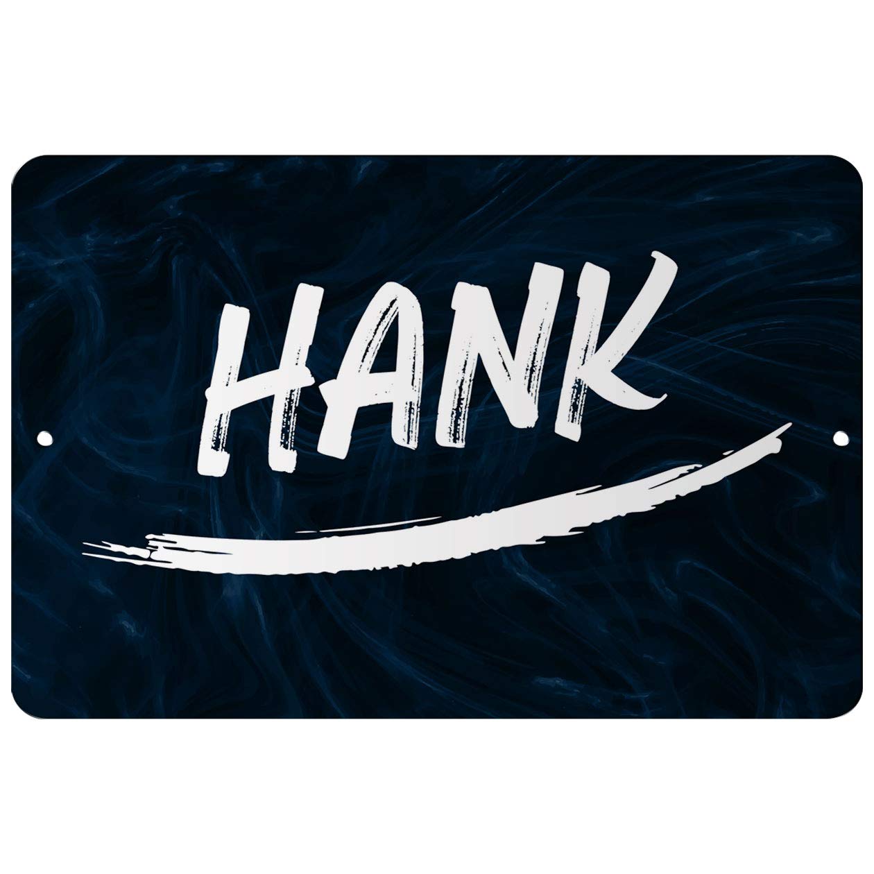 Makoroni - Hank Male and Boy Name 8x12 inc Aluminum Decorative Wall Street Sign