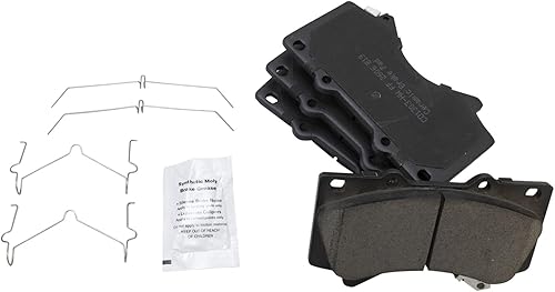 Miniatura 4 de TRQ Pastilla de freno de cerámica y kit delantero y trasero de rotor recubierto con líquidos compatibles con camiones Toyota