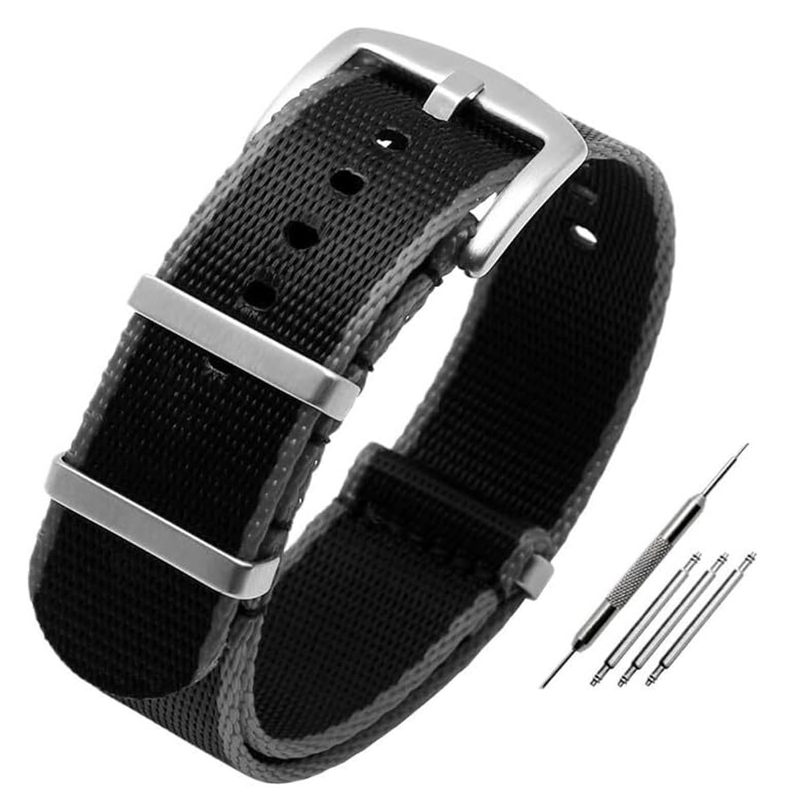 Bracelets élastiques en nylon tressé à boucle régl Bracelet de montre en toile de Nylon bracelet universel bracelet doux et respirant 20mm 22mm bracelet de montre de remplacement bracelet de montre en