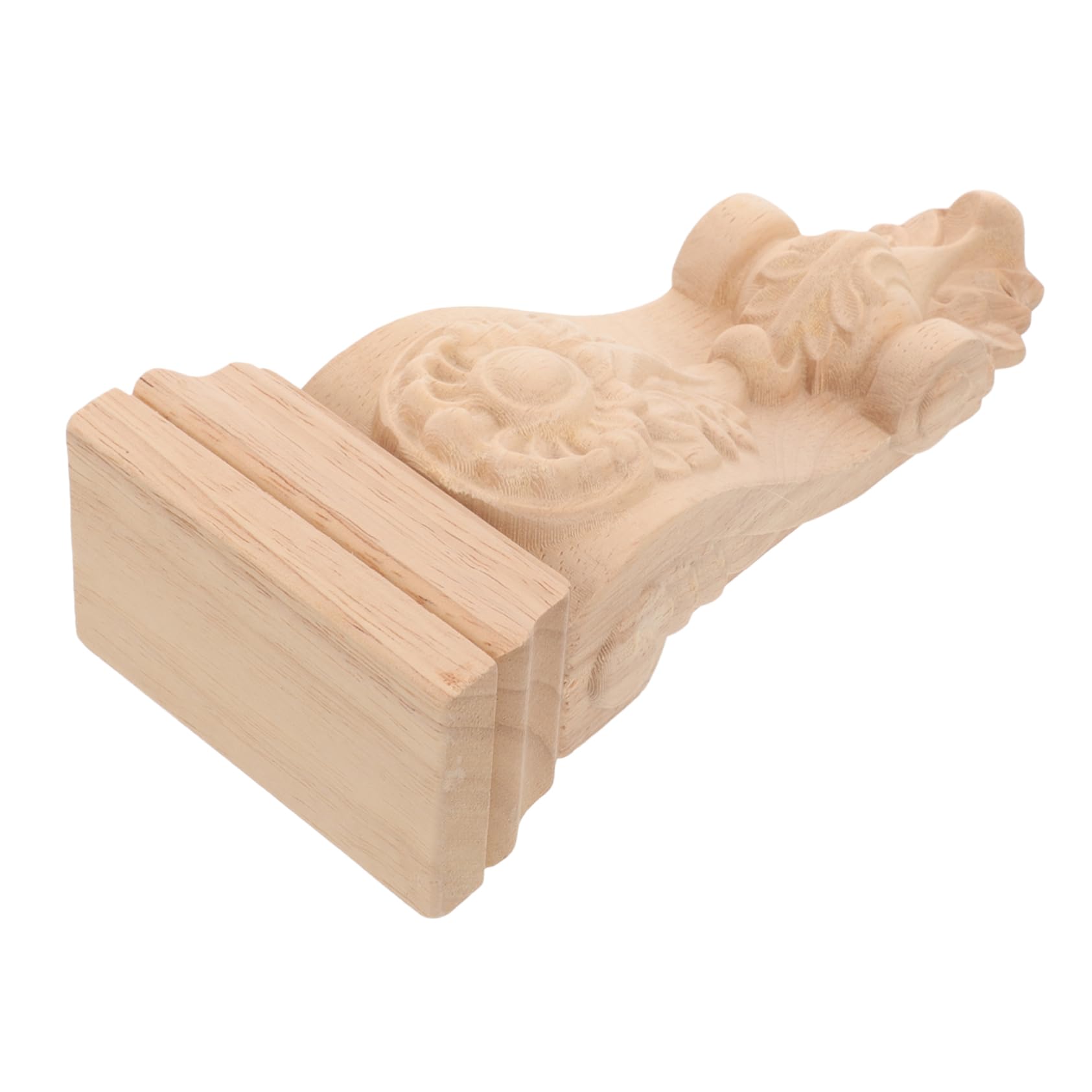 Uonlytech 2piezas Moldura De Esquina De Madera Decorativa Para Interiores Apliques Tallados Estilo Europeo Adorno Elegante Para Sala De Estar y Muebles Fácil De Pintar y Personalizar
