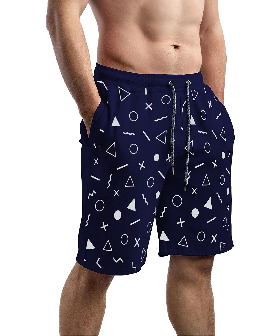 hotfits Stylish Men Blue Cotton Shorts -Star-picture-38