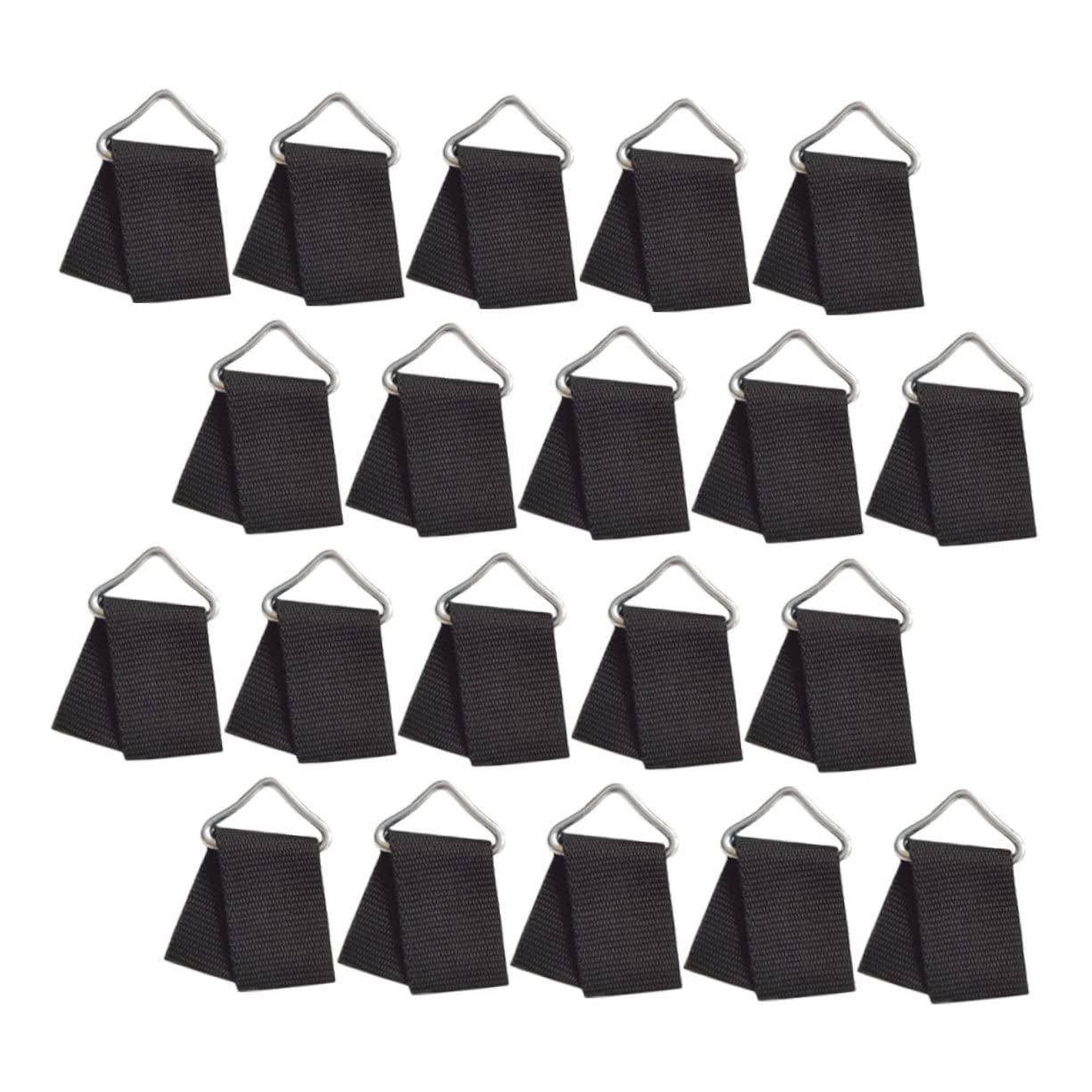 FOYTOKI 20Sets V Shaped Metal Triangle Rings for Trampolines Durable Replacement Buckles Webbing High Strength Triangle Parts for Outdoor Activities
