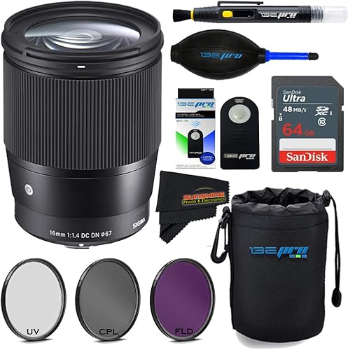 Sigma 0.630 in f1.4 DC DN - Lente contemporánea para Sony E con paquete Sunshine Deluxe