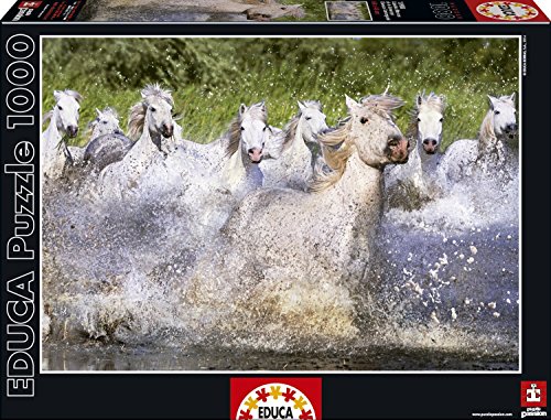Educa - Caballos Blancos camargue, Puzzle de 1000 Piezas (15988)