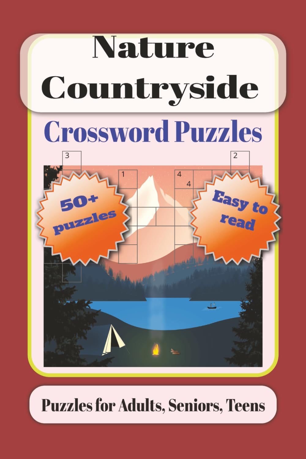 Nature Countryside Crossword Puzzles: Puzzles for Adults Seniors Teens: Crossword Puzzles with Easy to Read Print about Nature, Countryside and More | ... for Vacations, Holidays & Relaxation