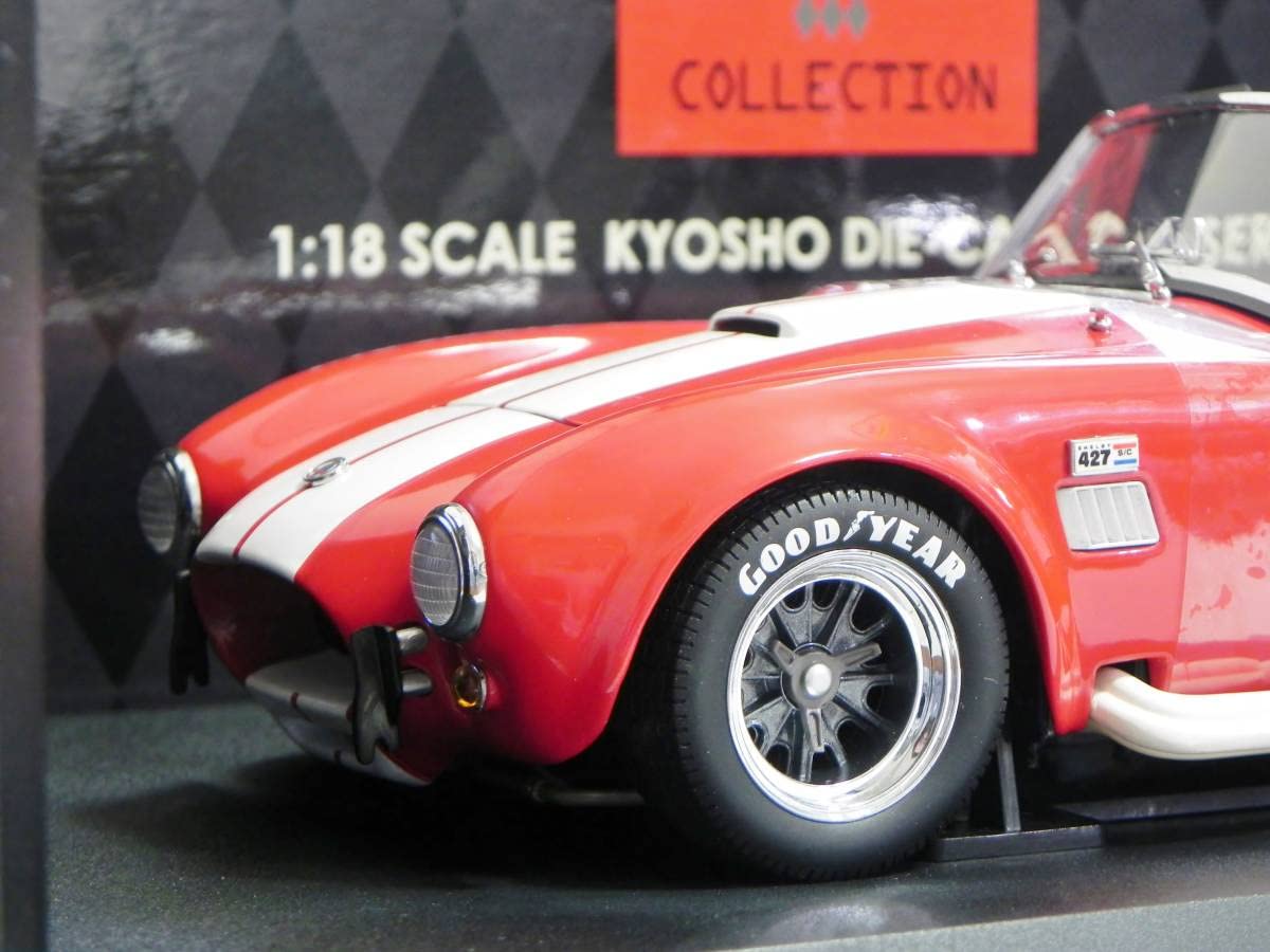 Amazon | 京商 1/18 シェルビー コブラ 427 S/C レッド/ホワイトライン