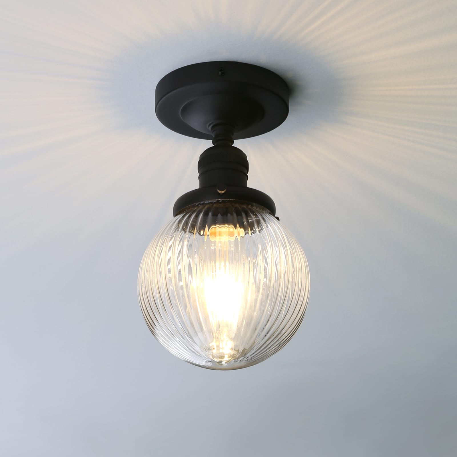 Pathson Modern Semi Flush Mount Ceiling Light Fixture With Striped