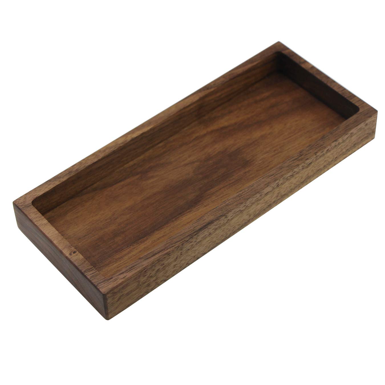 aufodara Vassoio in Legno massello, Supporto per Astuccio per Penne a Matita, Scatola per Organizer per Accessori da Scrivania per Ufficio, Casa, Scuola, 19,1 x 8,2 x 2,2 cm (Noce)