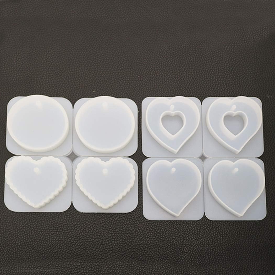 Kunya Pendant Casting Mold DIY Heart Shape Necklace Silicone Mold Washable Jewelry Making Mold 3