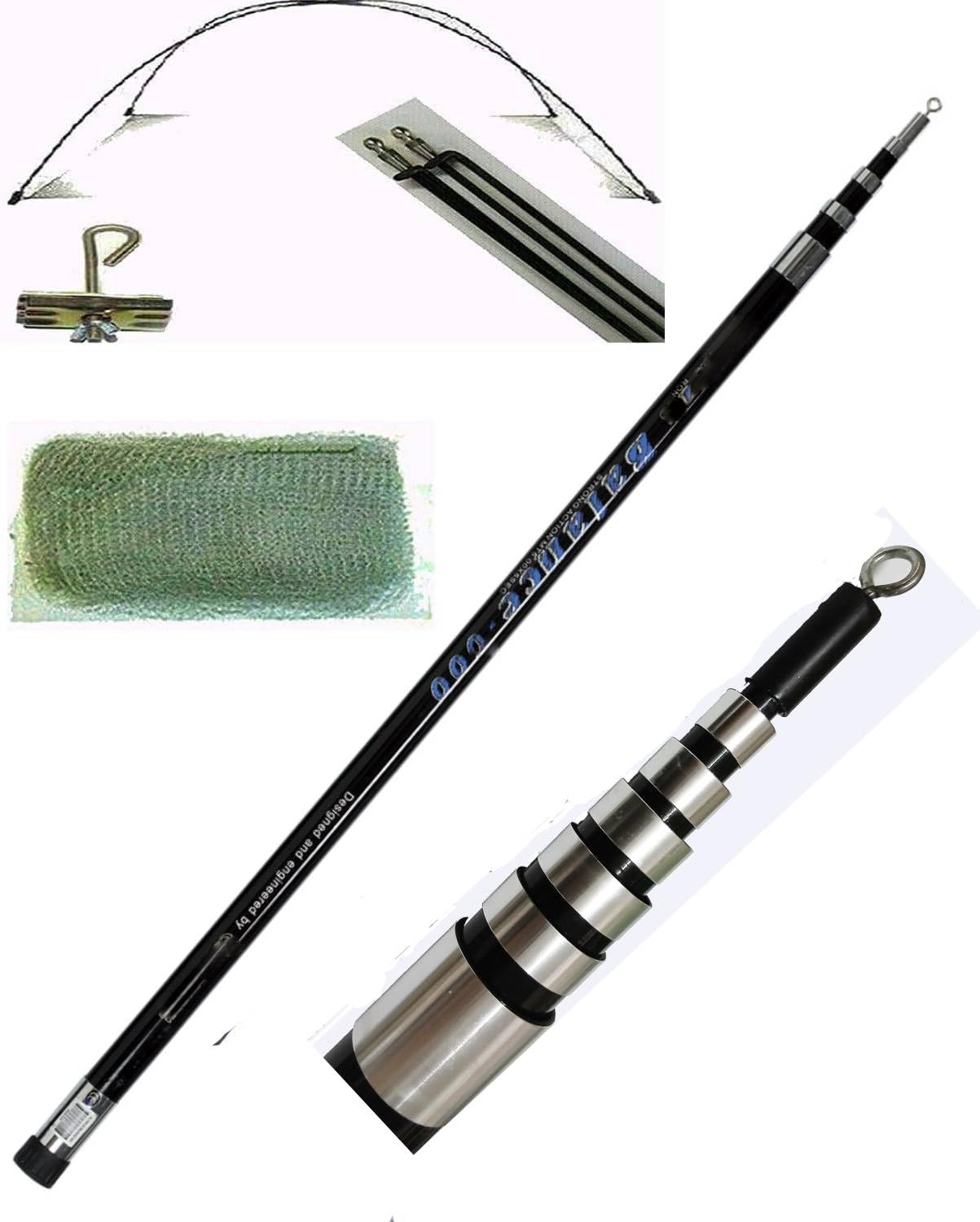 Bilancia da Pesca PALO mt.7 con Rete 7 mm Archi mt. 1,50 Morsetto Pesca Mare