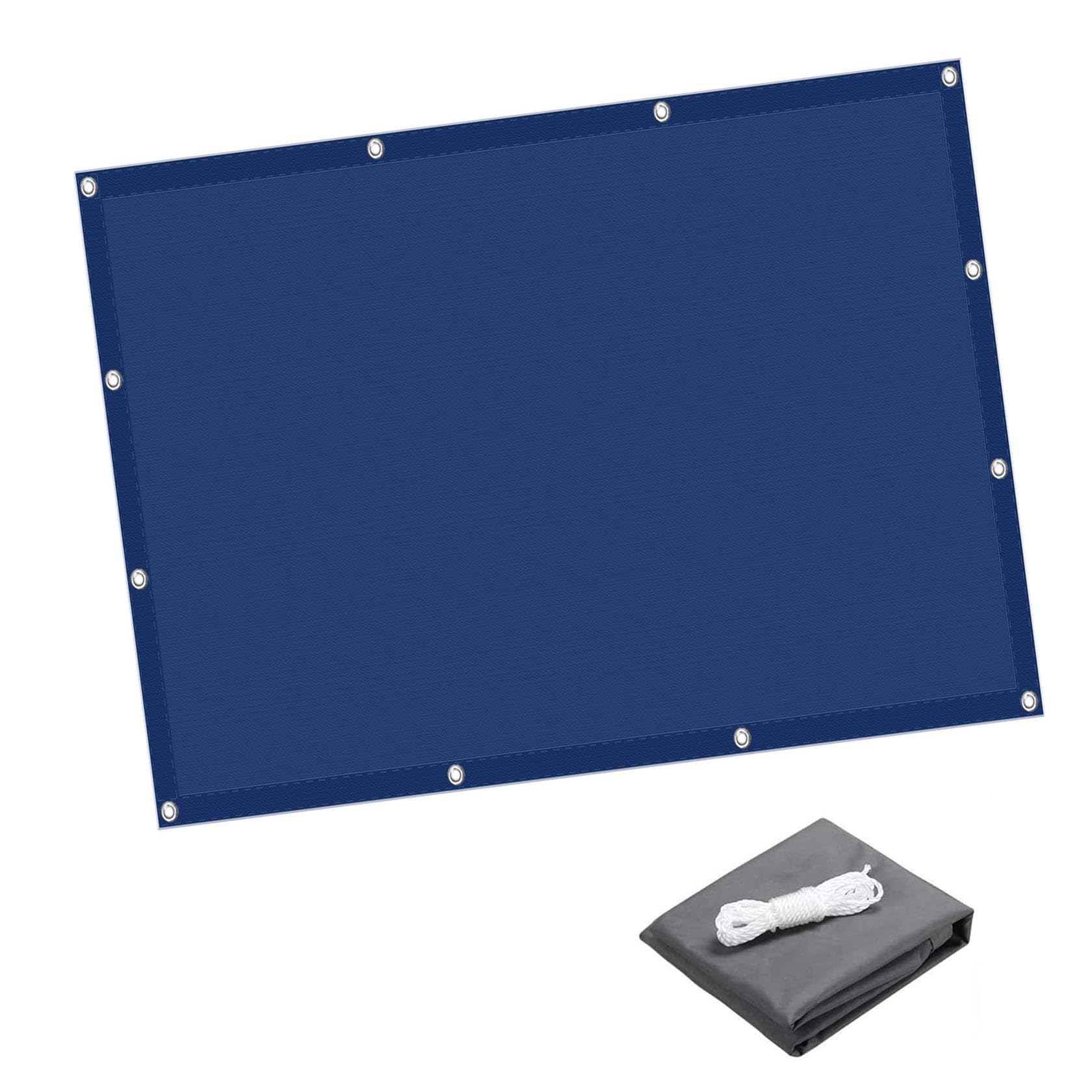 Voile d'ombrage extérieur bleu pour abriter la table de votre terrasse