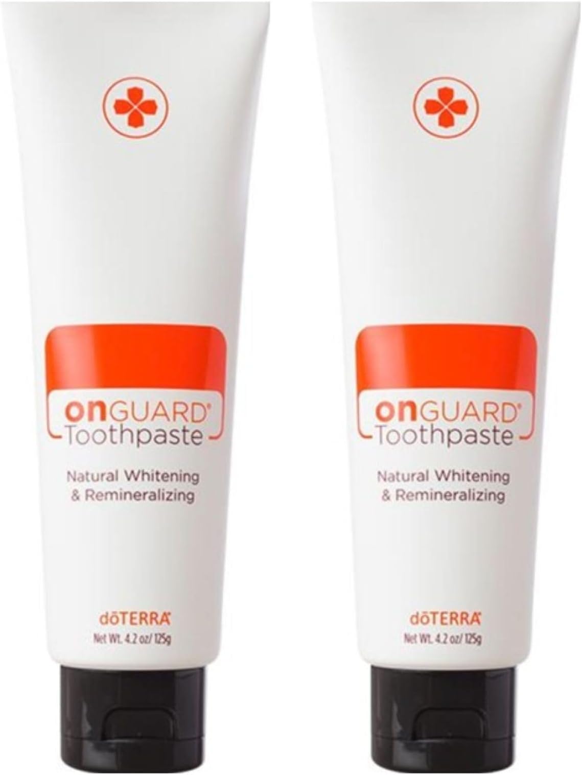 On Guard Natural Whitening Toothpaste 4.2oz (2 pack) by doTERRA | NATURAL TEETH WHITENING: Hydrated silica gently removes plaque and surface stains to whiten teeth naturally.