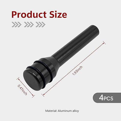 Miniatura 2 de ZKFAR 4 pomos de bloqueo de puerta de automóvil de 1.92 x 0.47 pulgadas, pasadores de aleación de aluminio para cerradura de puerta interior,