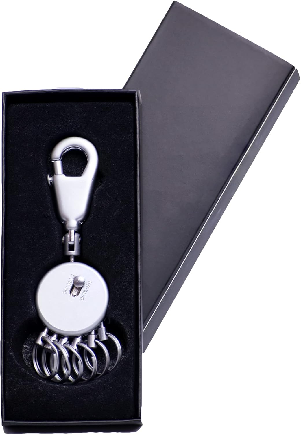 LinksWalker Patent Valet Keychain Quick Release with 6 Key Rings with College Sports Logos