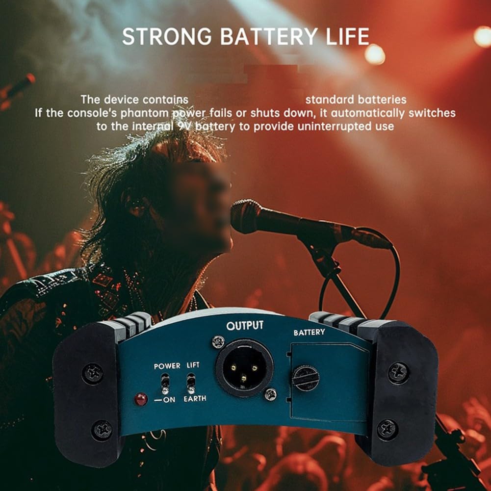 Audio Active DI Box professionnel, éliminateur de bourdonnement audio, convertisseur d'impédance pour supérieur, interface audio de guitare pour studio à domicile, production musicale