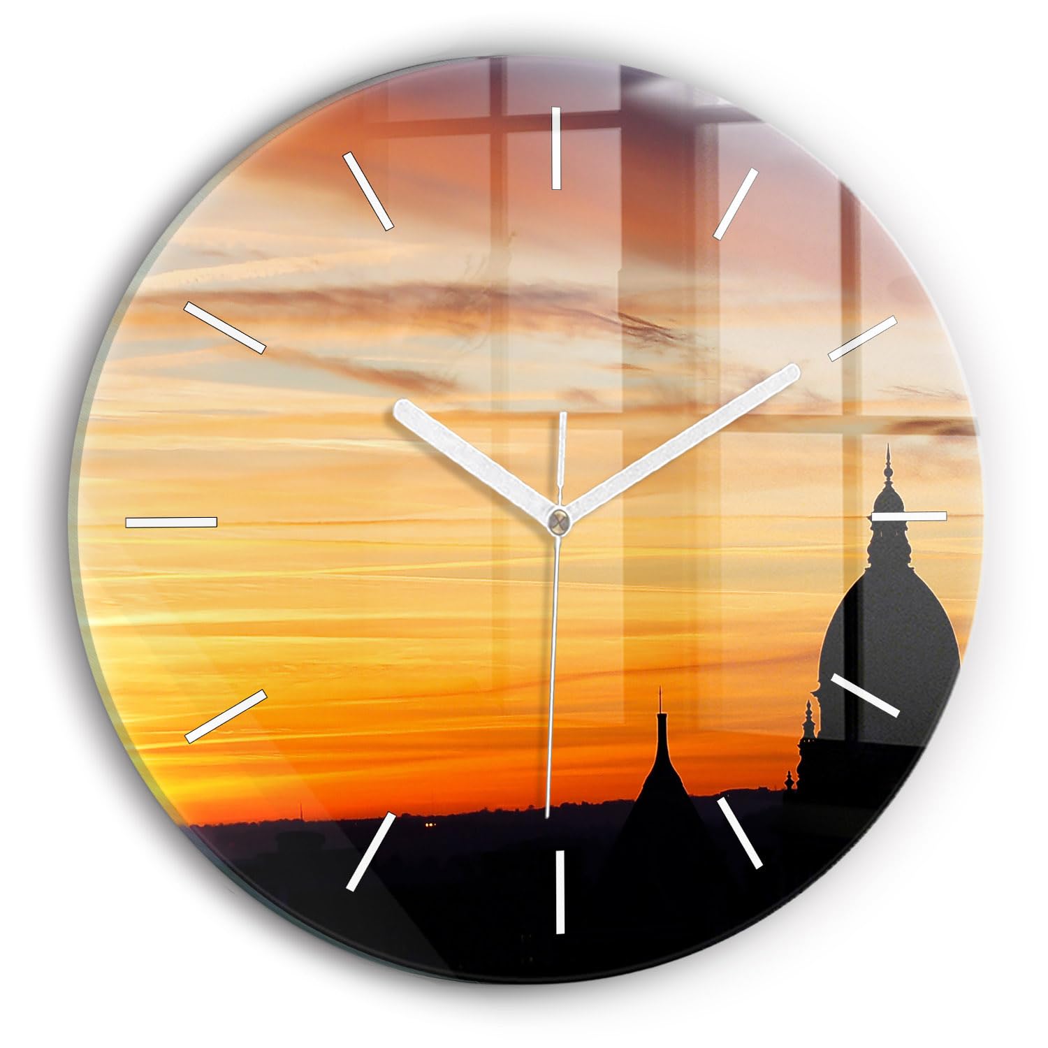 Horloge en Verre Moderne 30 cm de Qualité Supérieure Style Élégant Wallfluent
