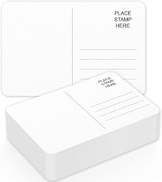 Prudiut 50 Pack Watercolor Postcards 4x6, 140lb/300gsm Watercolor Paper Blank Postcards for DIY, Mailing, Painting, Invitations, Mothers Day Gifts Cards for Mom