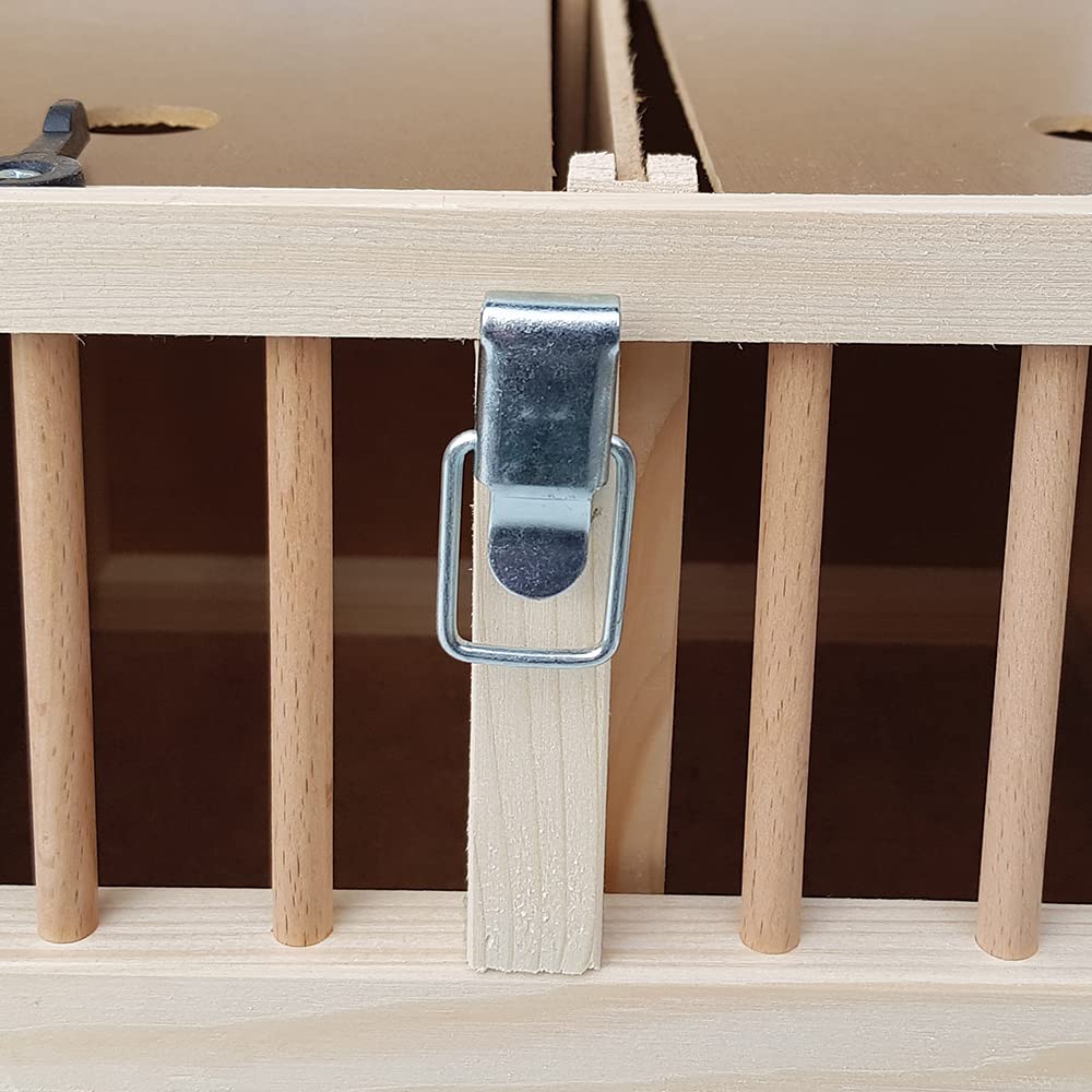 Kleintier-Transportbox aus Holz - 5 Abteilungen