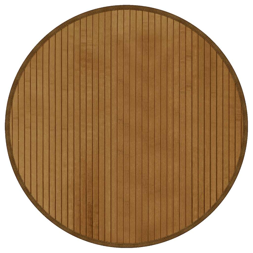 Tapis rond marron 60 cm idéal pour sublimer votre balcon ou salon
