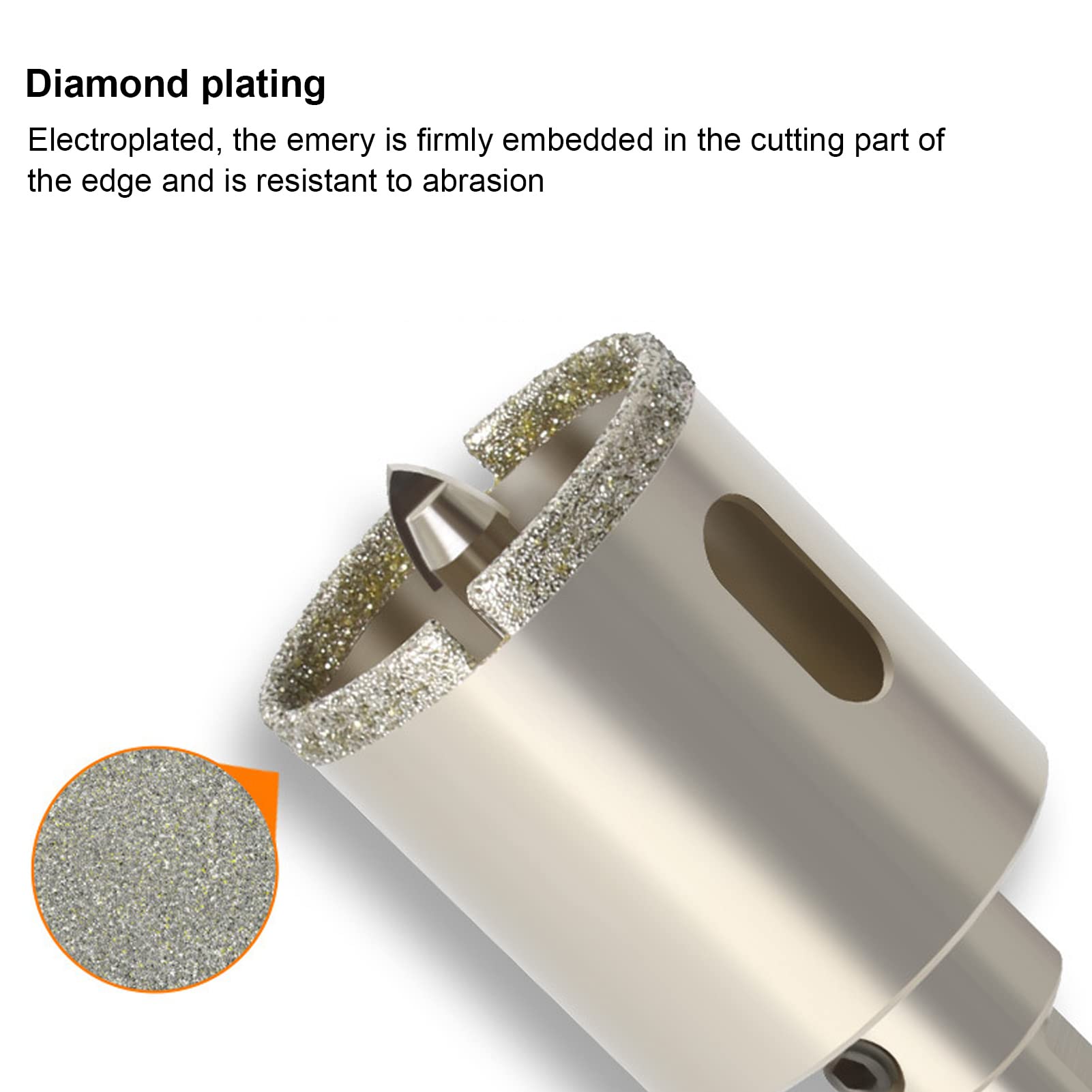 Yuecoom Diamond Hole Saw Kit,Hard Diamond Brazed Drill Core Bit for Porcelain Ceramic Tile Granite Marble Stone Brick Glass