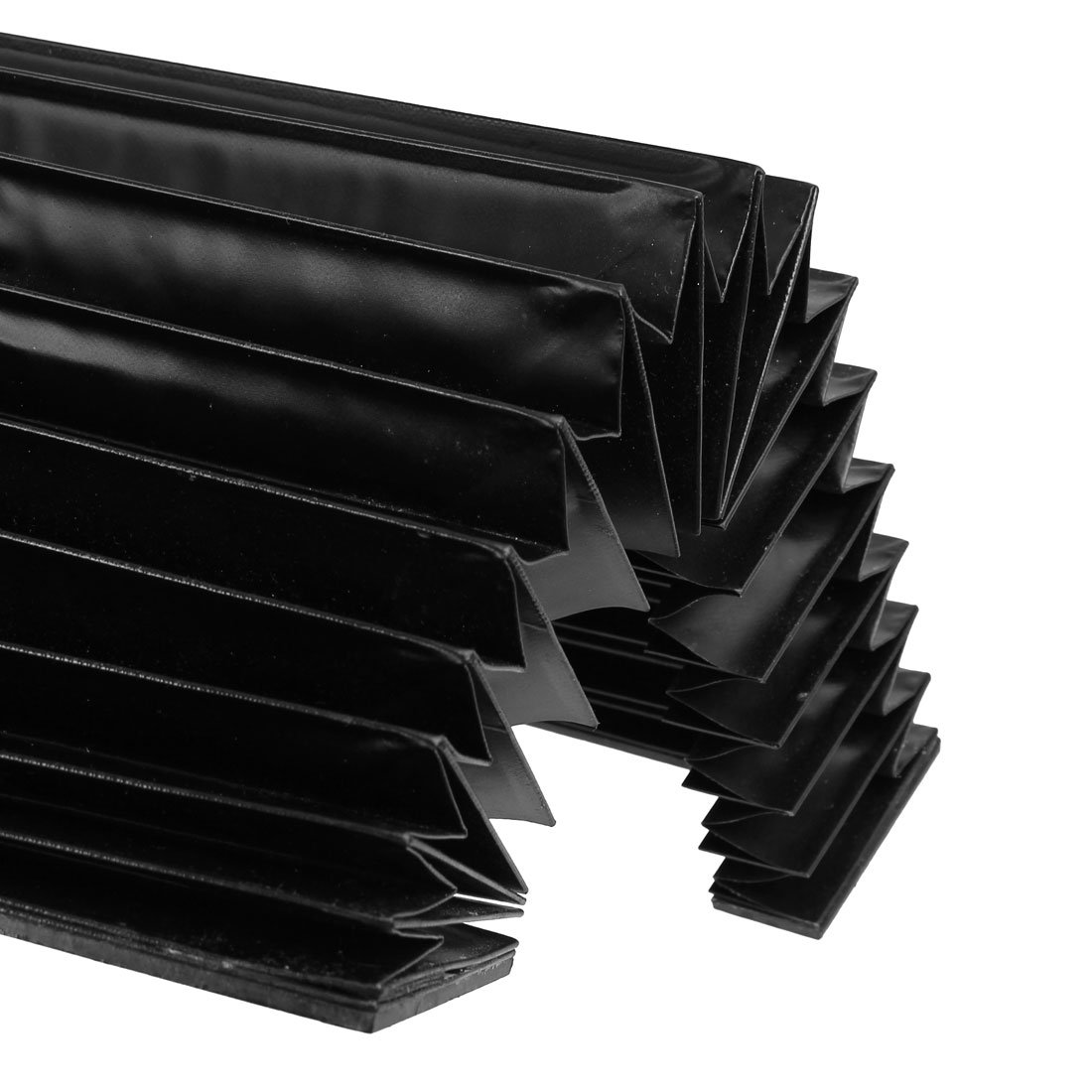 Ruilogod Caoutchouc synthétique pliable protection accordéon poussière Couverture noire 290mmx60mm