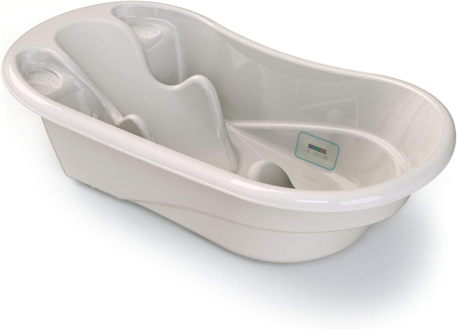 BABYLON bañeras para bebes Liner - Bañera para bebé con termómetro y tapón (0-6/6-36 meses), color gris