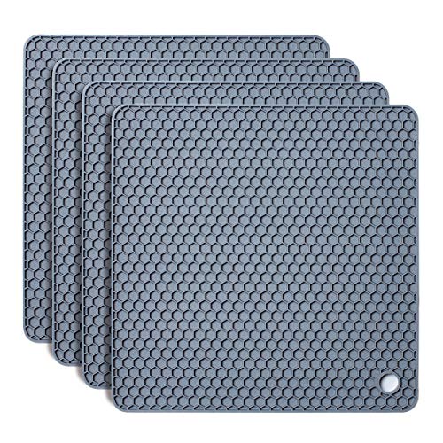 BESKIT Silicone Pot Holders Multi-Purpose Hot Pads for Table Kitchen - Set of