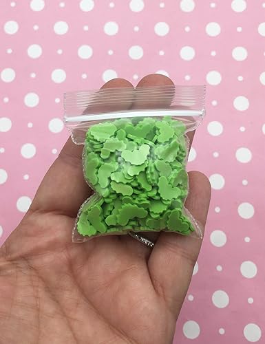 Miniatura 3 de Bat Halloween Faux Spooky Polymer Clay Sprinkles CHK Fake Decoden Funfetti Jimmies Large Acid Green N159 30 Gram Bag